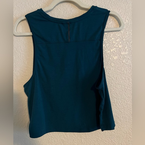 MPG Teal Crop Muscle Tee - Picture 4 of 7
